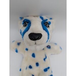 Nobo Blue White Jaguar Leopard Hand Puppet Plush 13 Inch Golf Club Cover Stuffed